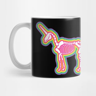 Rainbow Unicorn Skeleton Mug